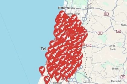 Territórios sob a mira de mísseis iranianos (Foto: Tasnim)