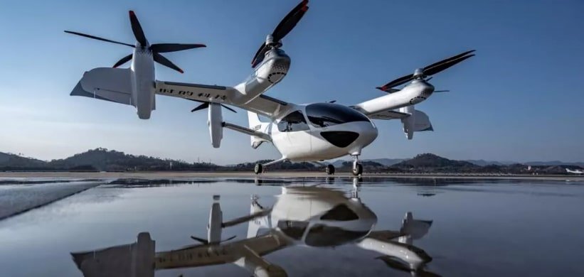Táxi aéreo E20, em Xangai (Foto: Xinhua)