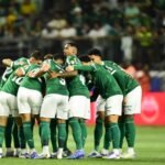 Jogadores do Palmeiras antes de jogo pela Libertadores •